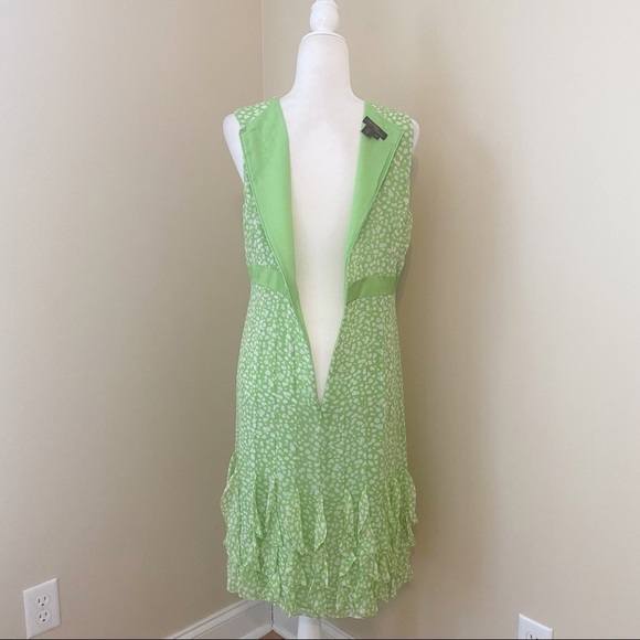 Cynthia Howie 100% Silk Ruffle Dot Dress - 10 - Picture 6 of 13